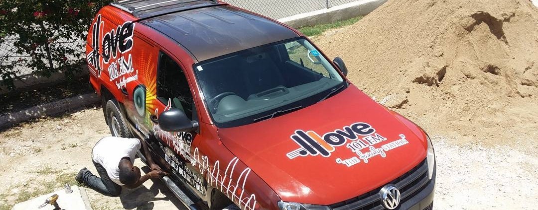 Do you smell that fresh vehicle graphic fabrication for Love