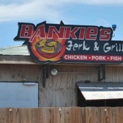 TalkBackThursdays Bankies Jerk Grill located Portmore signage sign light