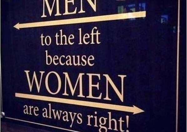 This sign should keep the men in order